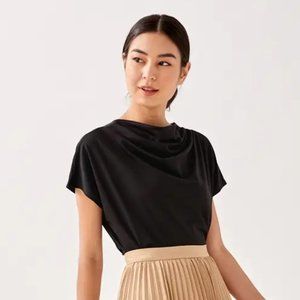 Love Bonito - Kaielo Cowl Neck Shell Top, Black